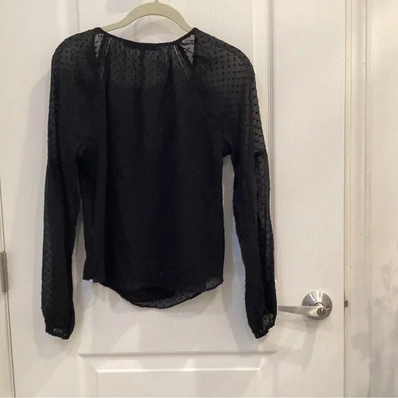 Abercrombie & Fitch Black Sheer Blouse - Picture 7 of 9